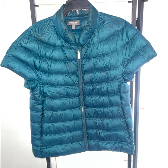 Martha Stewart Aqua Short Sleeve Vest - Picture 1 of 4